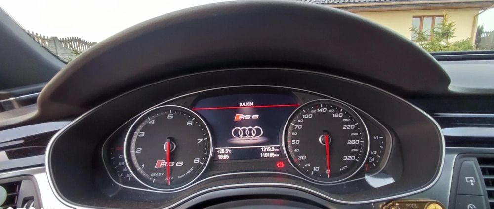 Audi RS6 cena 208000 przebieg: 119155, rok produkcji 2016 z Rumia małe 781